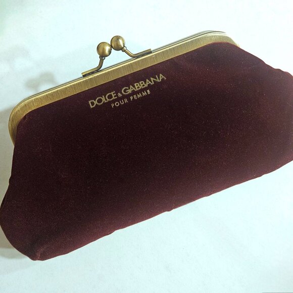 Dolce & Gabbana Merlot Velvet Clutch - Picture 14 of 14
